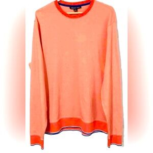 Michael Kors Mens XL Summer Grapefruit LongSleeve Crewneck Sweater New With Tags